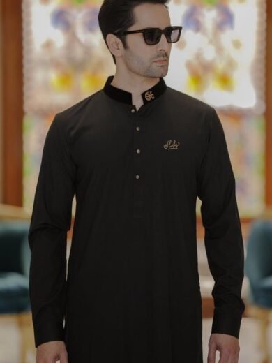 LIVER BROWN COTTON KAMEEZ SHALWAR