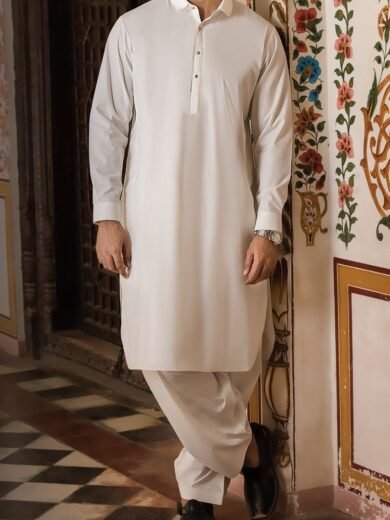 LIVER BROWN BLENDED KAMEEZ SHALWAR