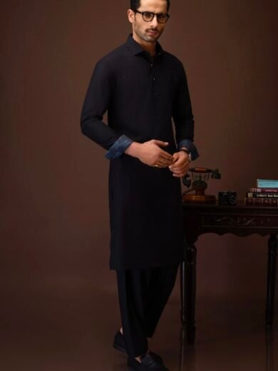 VICKSBURG - BLACK BLENDED KAMEEZ SHALWAR